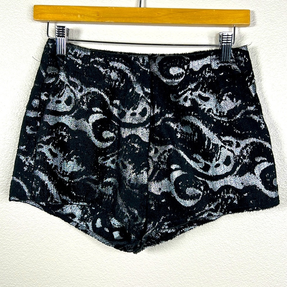 Mink Pink Black and Silver Shorts